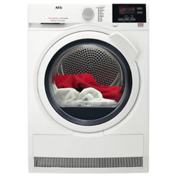 AEG T6DBG721N 6000 Series Condenser Tumble Dryer, 7kg load, B Energy Rating, White
